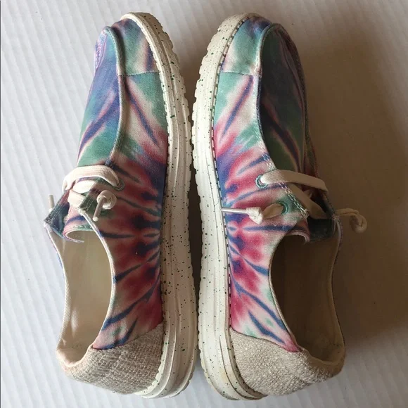 Hey Dude Women’s Wendy Shoes size 8 Rose Tie Dye - Picture 5 of 9